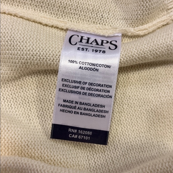 Chaps Ralph Lauren American Flag USA Sweater Crew Cream new Mens Size XXL - Picture 12 of 12